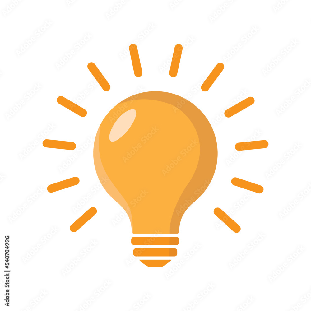 Color light bulb lamp icon with shadow isolated vector illustration Color light bulb lamp icon with shadow isolated vector illustration