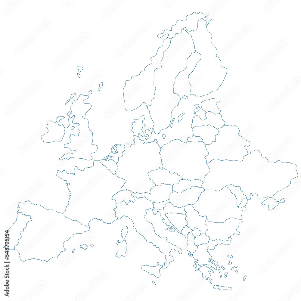 Europe map High Detailed