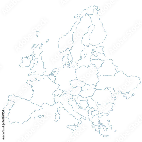 Europe map High Detailed