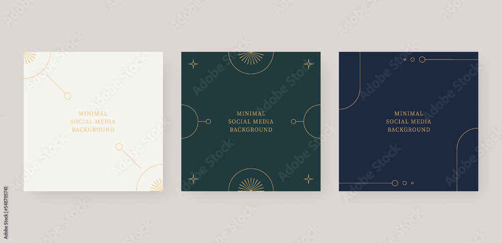 Fototapeta premium Social media background. Trendy editable social media post template. Vector illustration.