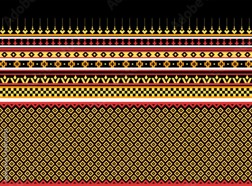 Geometric ethnic oriental pattern background. Design for texture, wrapping, clothing, batik, fabric, wallpaper and background. Pattern embroidery design.