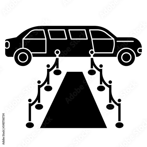 limousine glyph icon
