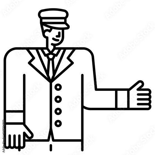 doorman line icon