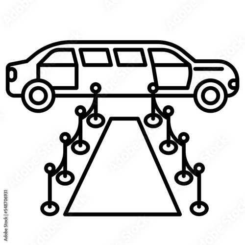 limousine line icon