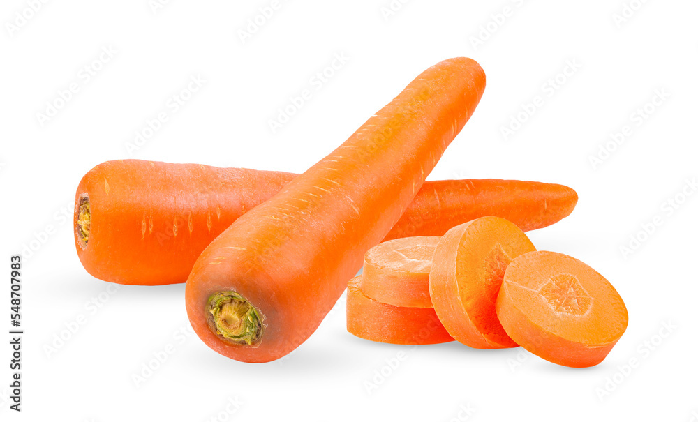 Obraz na płótnie Fresh carrot on transparent png w salonie