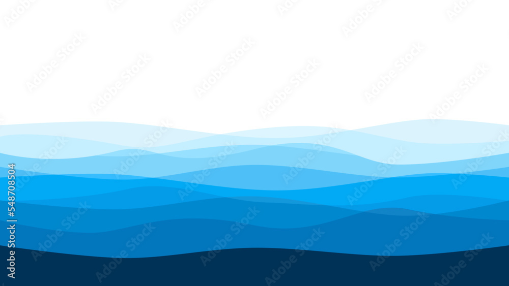 Blue sea wave background. vector illustration eps