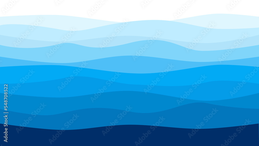 Blue water wave lines pattern background banner vector illustration