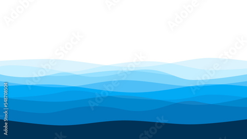 Blue sea wave background. vector illustration eps