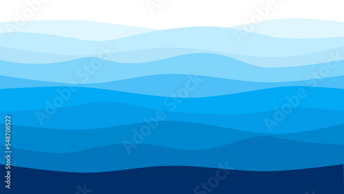 Blue water wave lines pattern background banner vector illustration