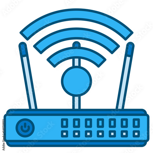 wifi blue line icon