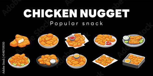 Nuggets vector set collection graphic clipart design