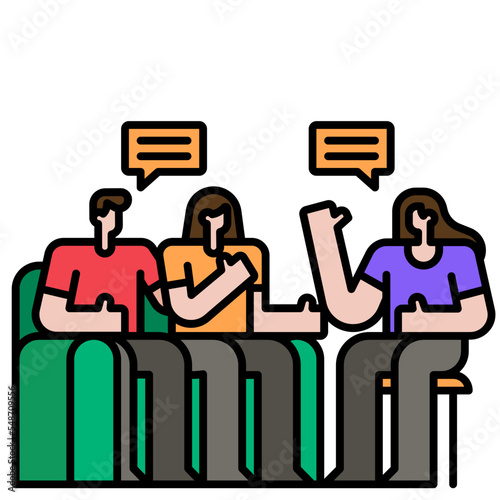 family therapy line icon