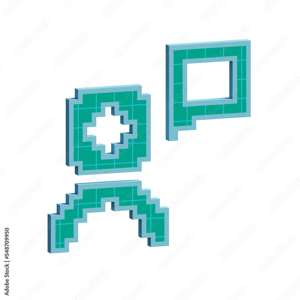 Communication Voxel 3D Illustrations Communication Voxel 3D Illustrations