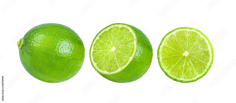 Lime with isolated on transparent png