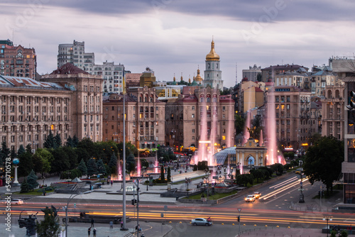 The European square in Kiev, Ukraine before the War, Majdan Nezalezjnosti