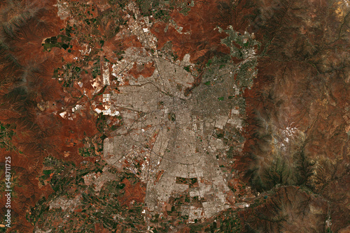 High resolution satellite image Santiago de Chile, the capital of Chile - contains modified Copernicus Sentinel Data (2022)