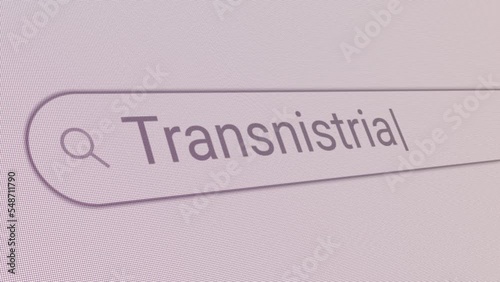 Search Bar Transnistria 
Close Up Single Line Typing Text Box Layout Web Database Browser Engine Concept photo