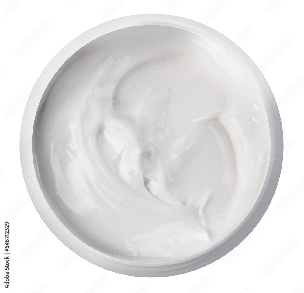 Jar with body cream Jar with body cream