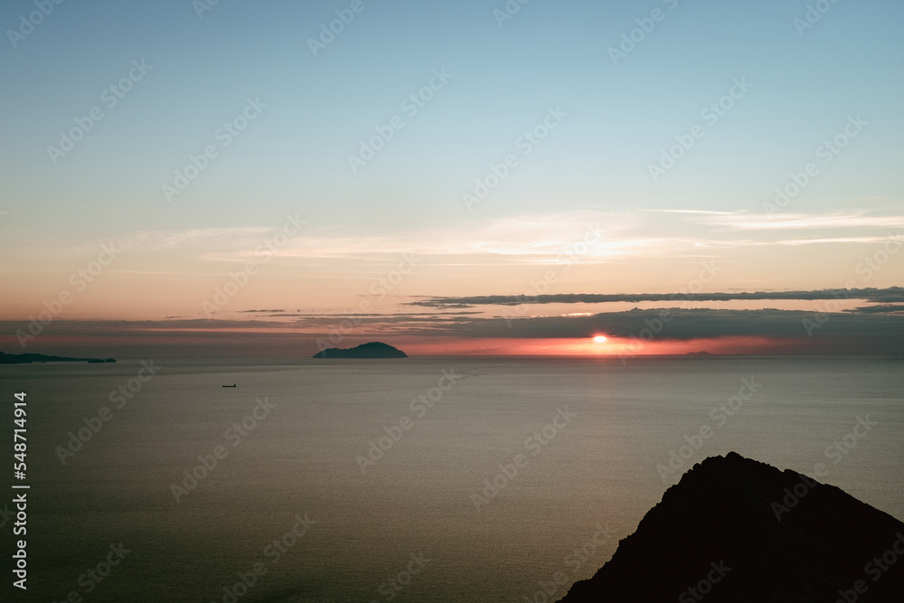 Sunset over Sifnos island in Greece