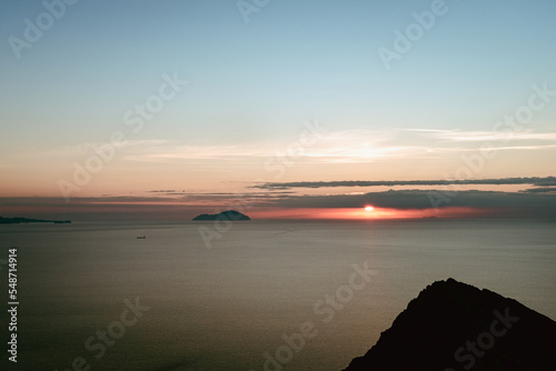 Sunset over Sifnos island in Greece