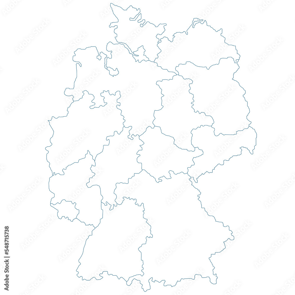 High detailed vector map - Germany