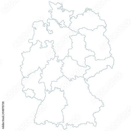 High detailed vector map - Germany