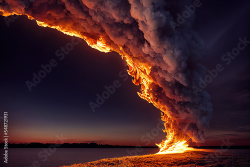 Tablou canvas Dramatic Blazing Flame