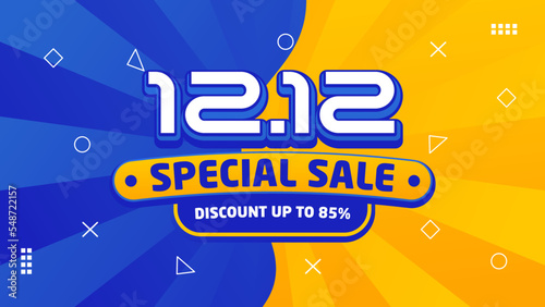 1212 Special Sale horizontal banner with abstract background vector illustration