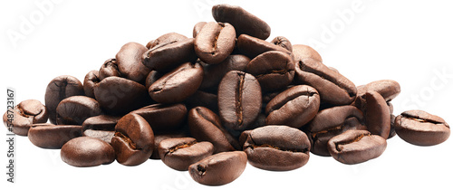 Stampa su tela Group of coffee beans