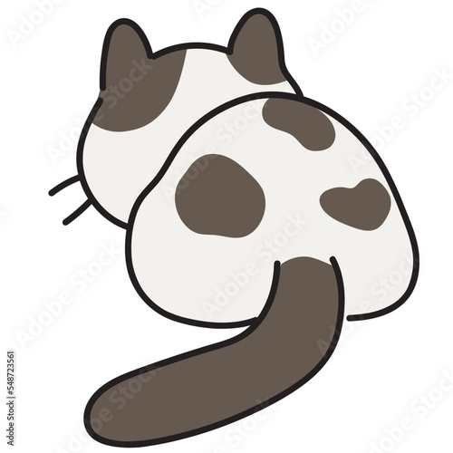 Cat back  vector illustration