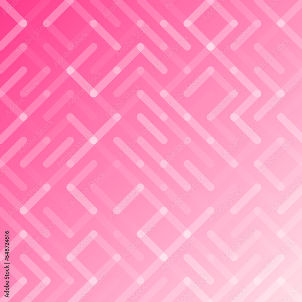 Gradient Red Striped Round Square Pattern Diagonal Maze Line Background