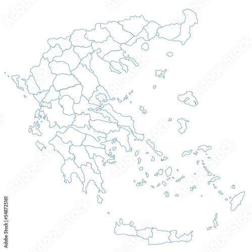 High detailed map of Greece