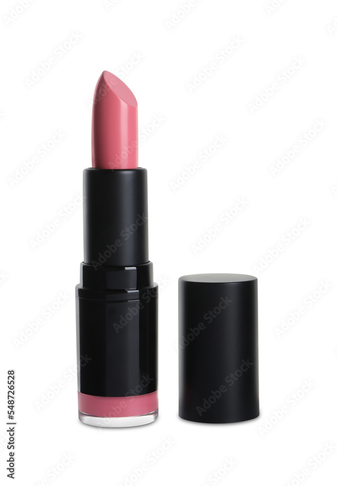 Bright lipstick on white background. Professional makeup product Bright lipstick on white background. Professional makeup product