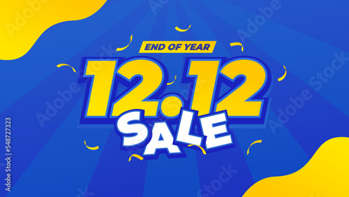 1212 Sale promo banner design vector template