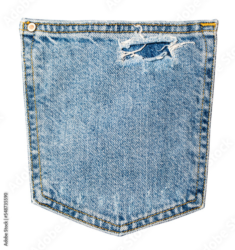 Jeans pocket isolated