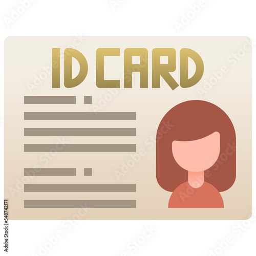 identification flat icon