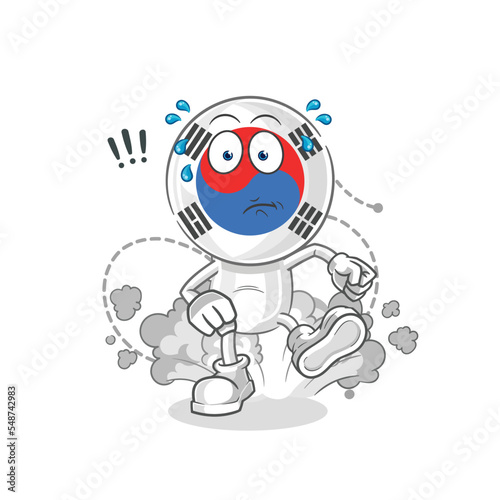 south korea head cartoon hypnotizing. cartoon mascot vector