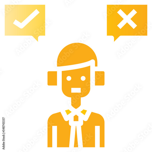 complaint gradient line icon