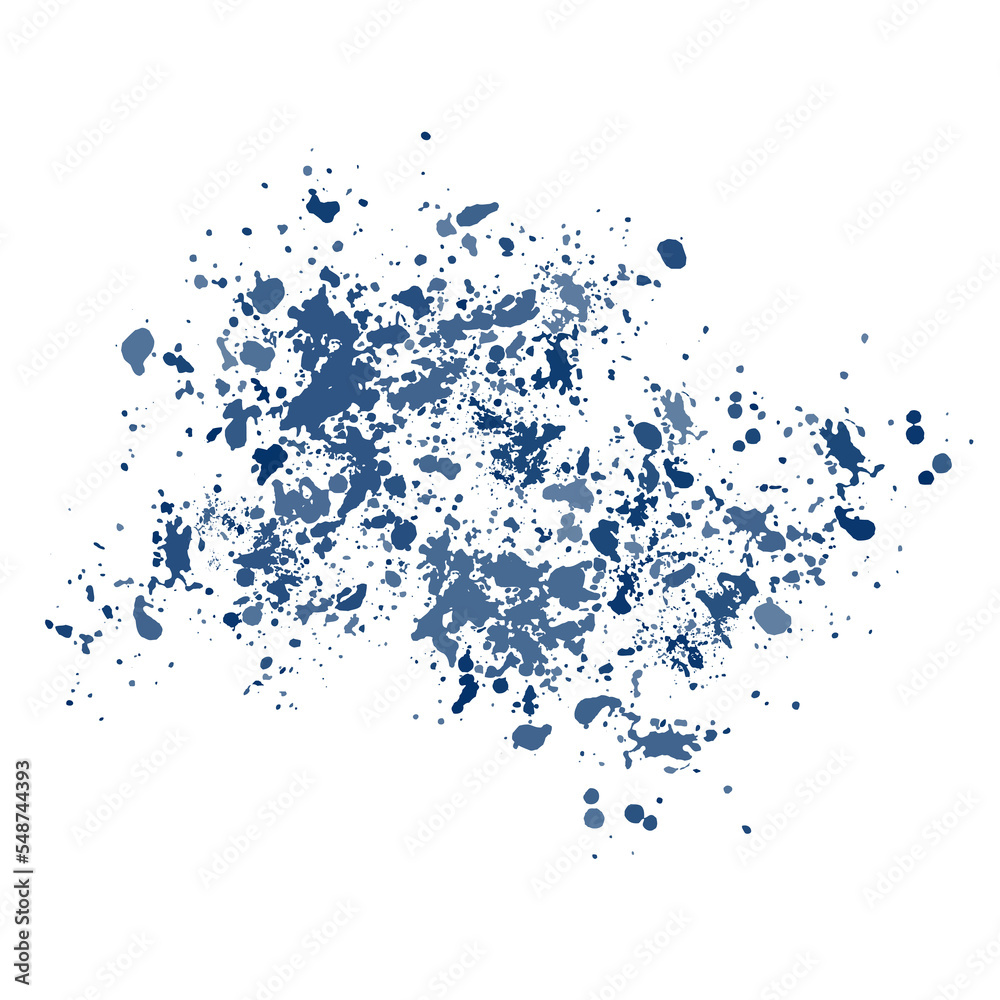 PNG blue texture, lots of shards of different sizes. Blot, paint splashes or pieces of chalk