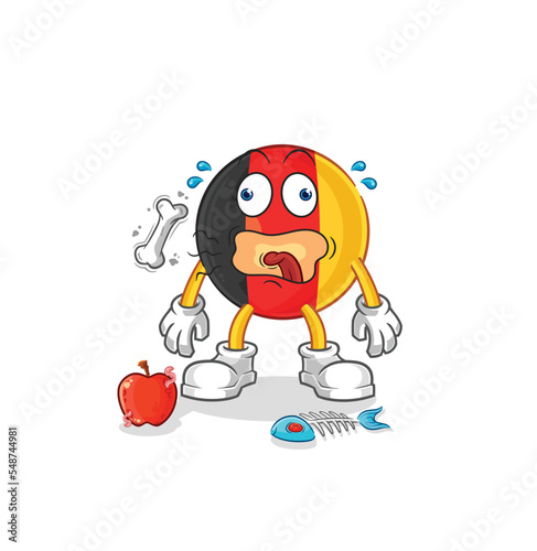belgium burp mascot. cartoon vector