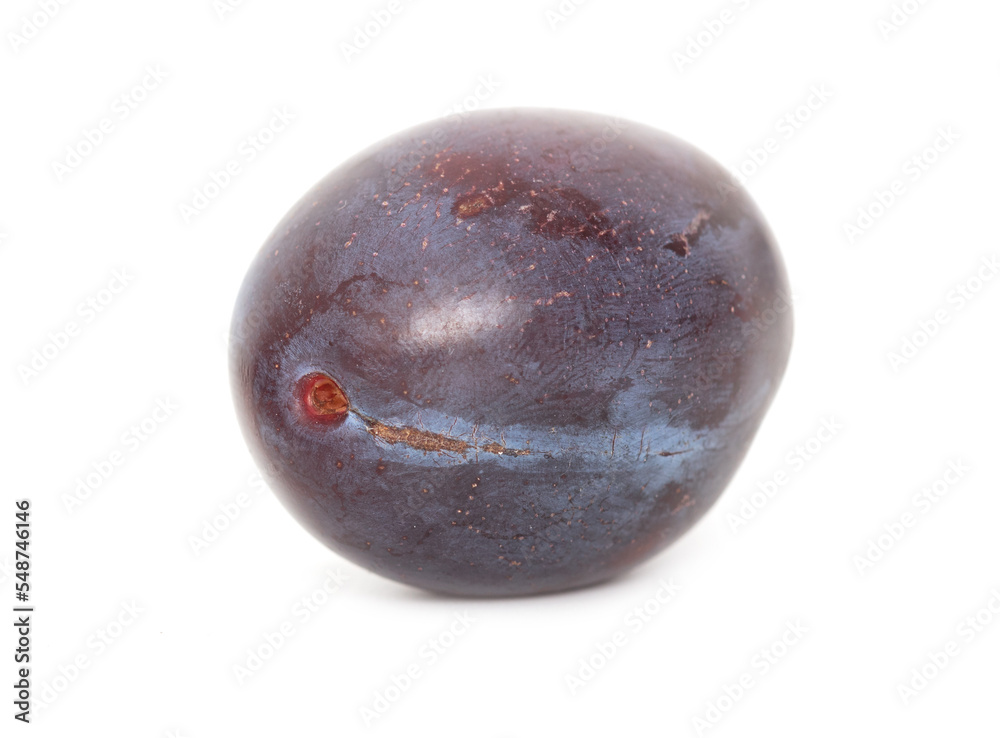 Ripe plum berries isolated on white background. Ripe plum berries isolated on white background.
