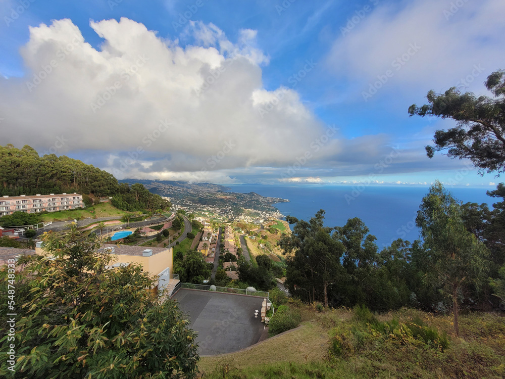 cenic view over the coast of madeira