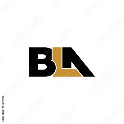BLA letter monogram logo design vector