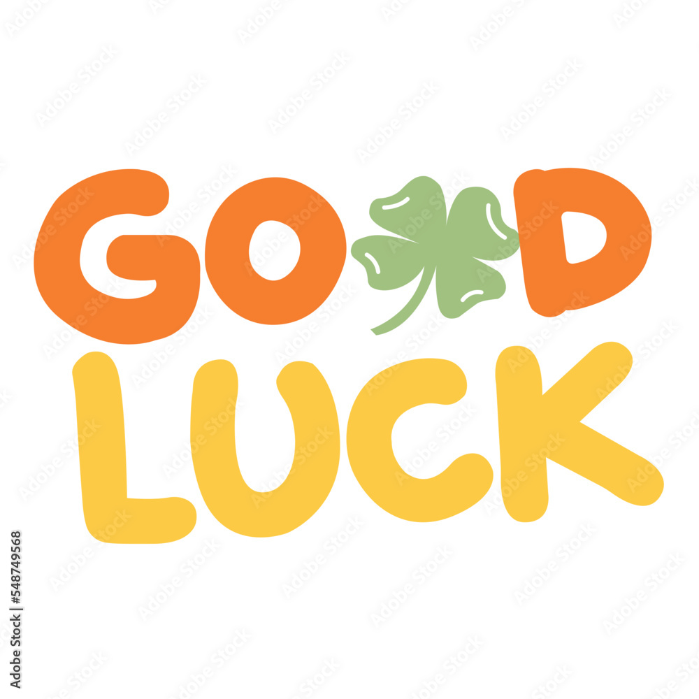 Cute Sticker Reactions Good Luck Color