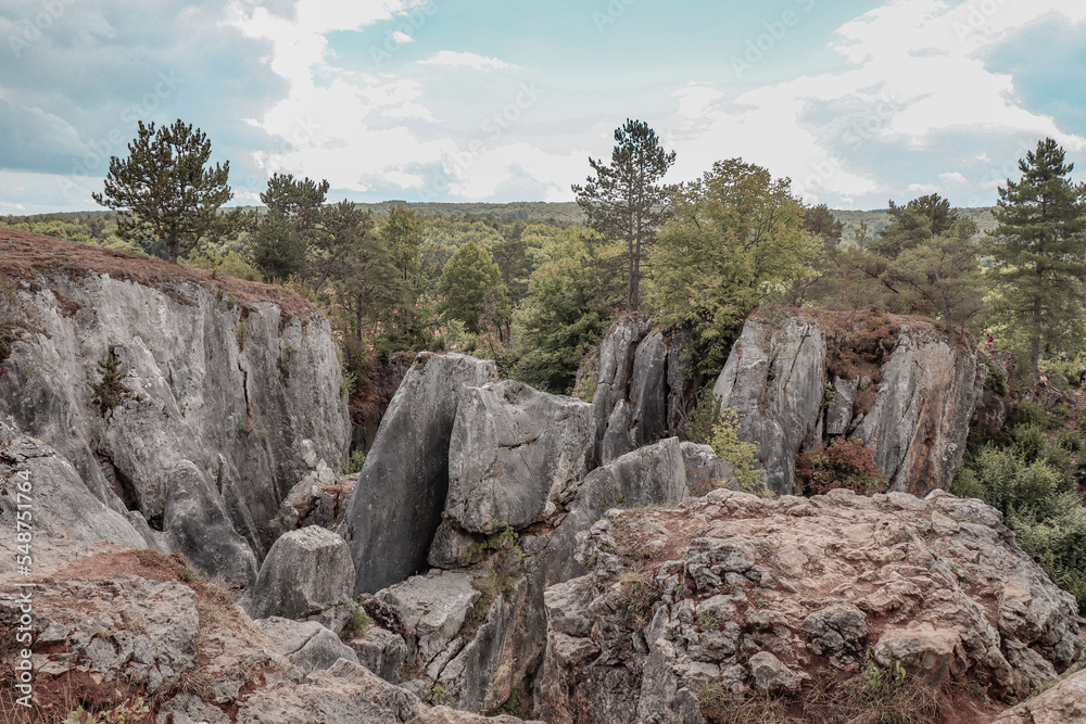 Rocks of Fondry des Chiens in Vironinval Belgium.