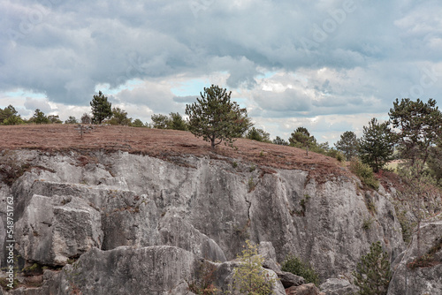 Rocks of Fondry des Chiens in Vironinval Belgium. photo