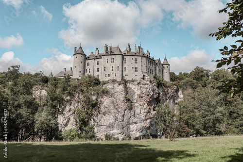 Castle of Walzin is a beautiful castle in the middle of nature close by Dinant in Belgium. photo