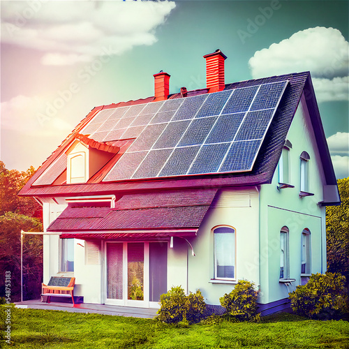 home with solar panels