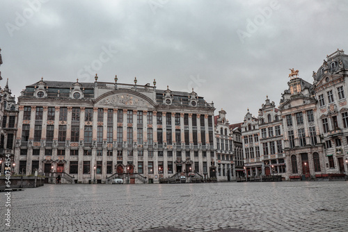 The great market in Brussels, the capital of Belgium.