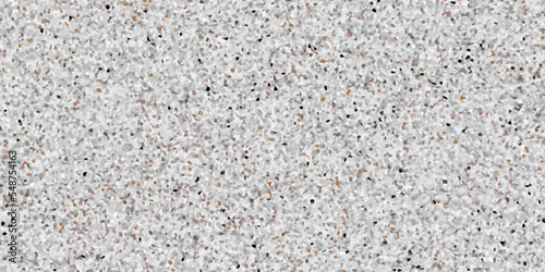 Vector modern terrazzo floor texture mixed black white gray colour stone.The structure of porous stone texture, pebble stone background.><